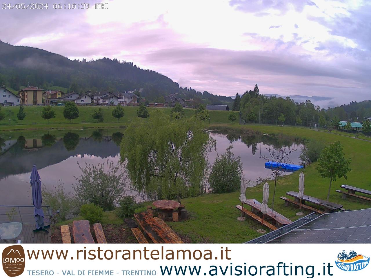 Webcam Bar Ristorante La Moa Lago di Tesero